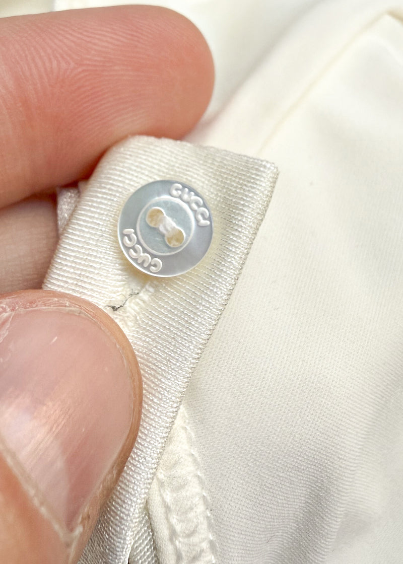 Gucci Ivory Black Logo One-piece Swimsuit