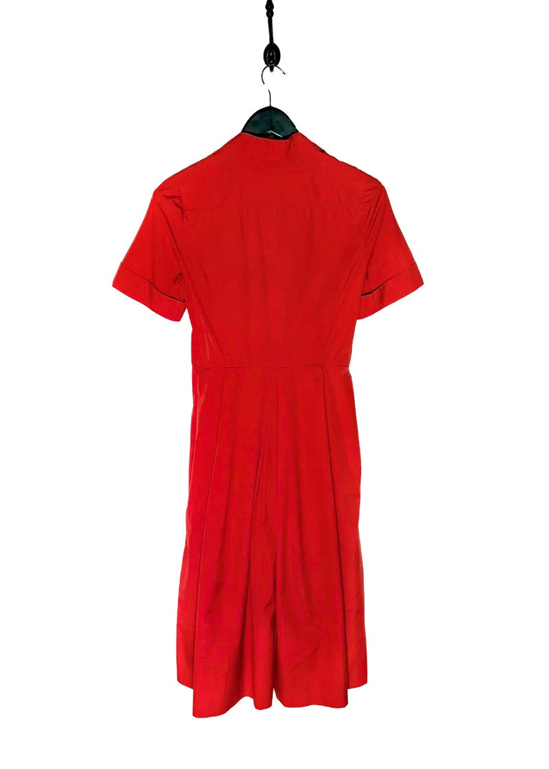 Back of Gucci Red Cotton Short Sleeves Dress