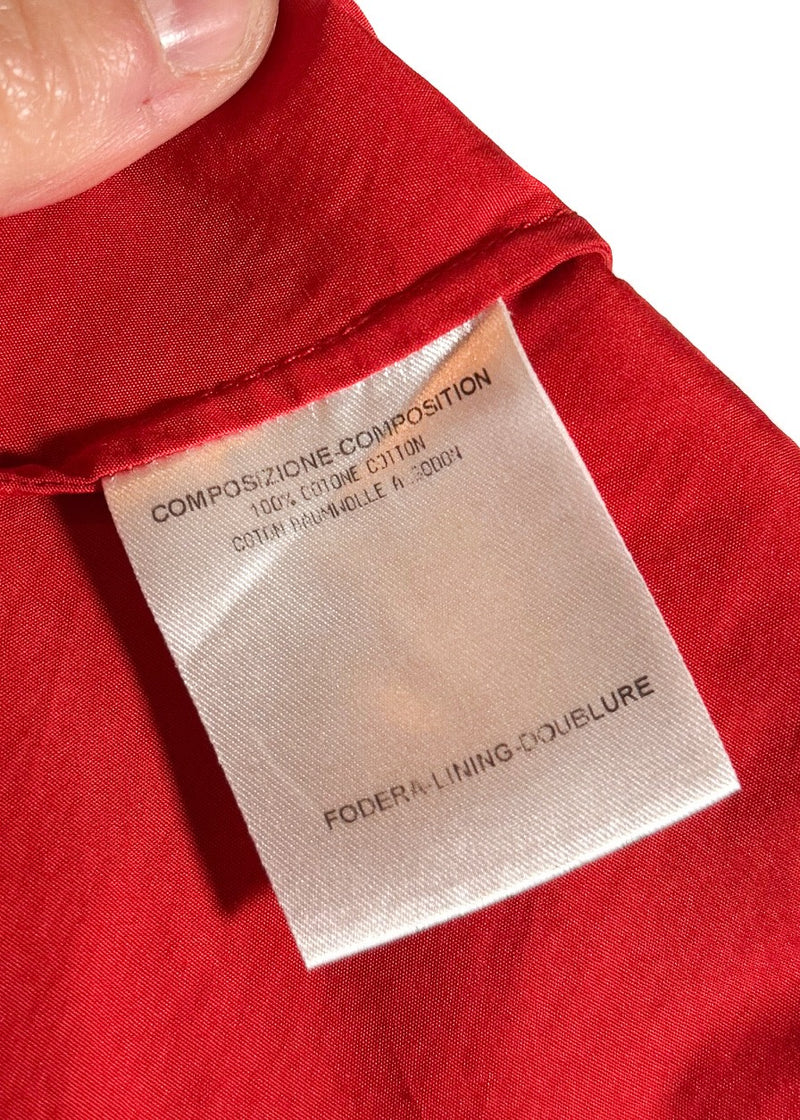 Material label of Gucci Red Cotton Short Sleeves Dress