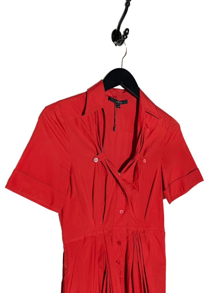 Another angle view of Gucci Red Cotton Short Sleeves Dress