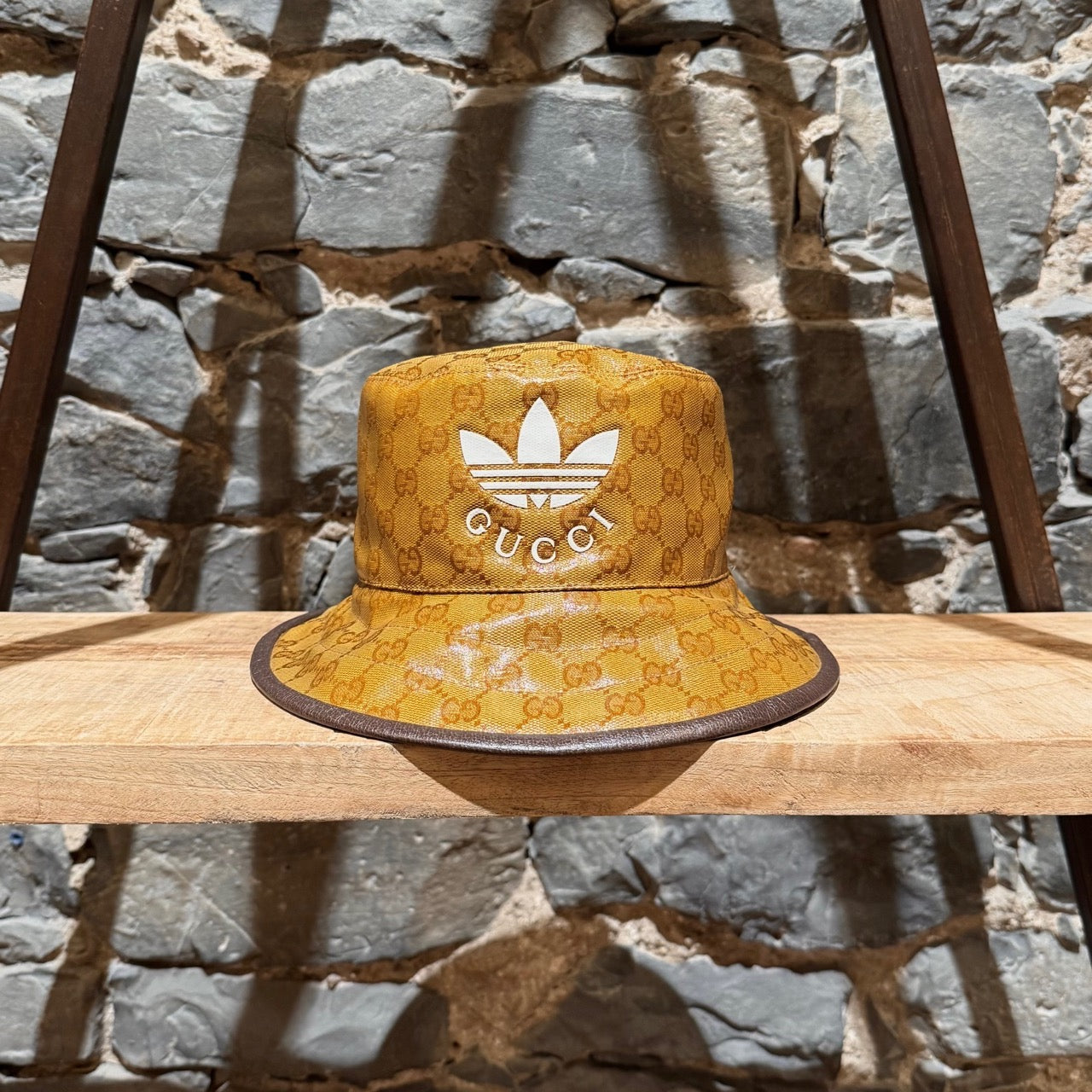 Gucci X Adidas Brown Logo GG Crystal Bucket Hat – Boutique LUC.S
