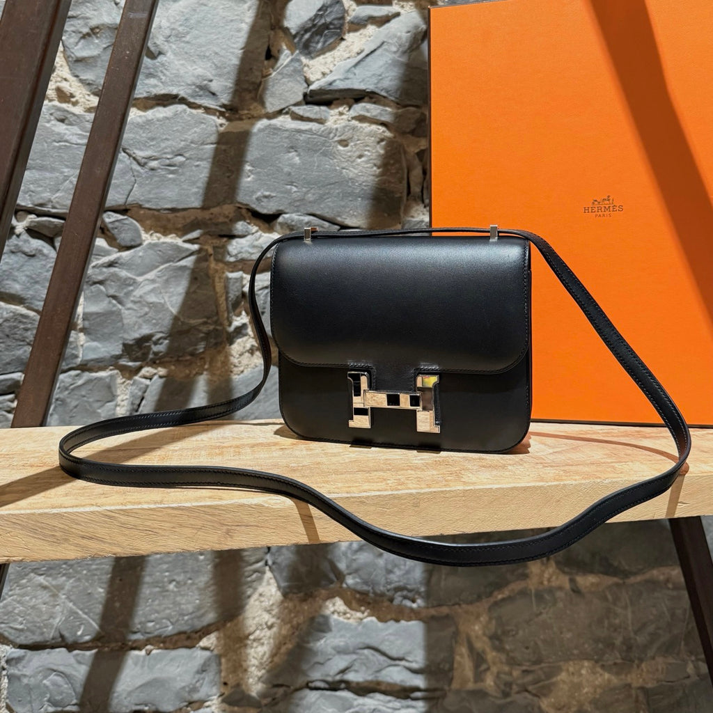 Main photo of Hermès 2021 Limited Edition Black Monsieur Studio Disco Mini Constance III 18 Bag