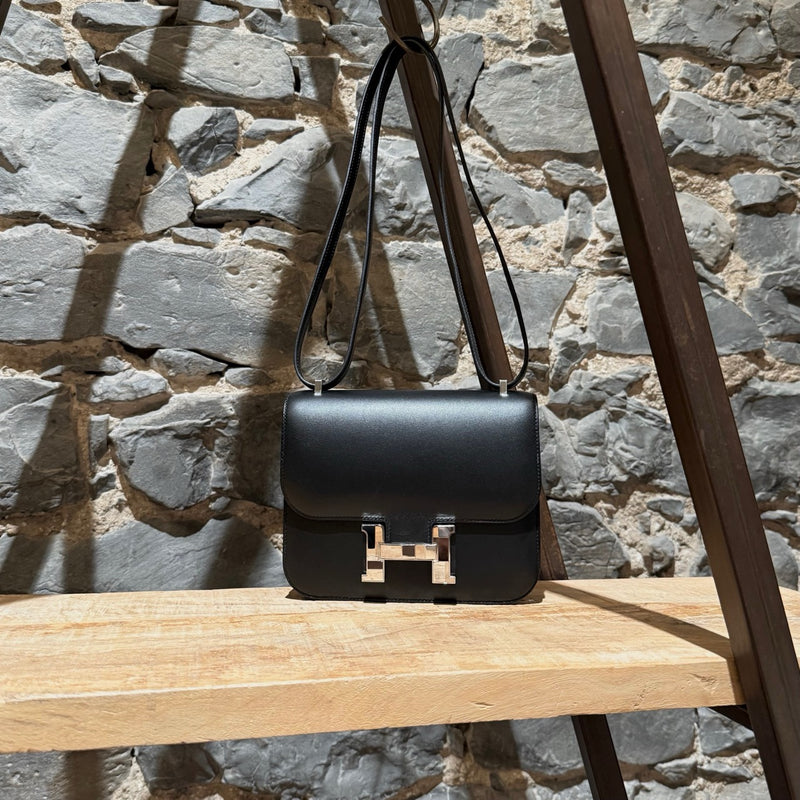 Strap of Hermès 2021 Limited Edition Black Monsieur Studio Disco Mini Constance III 18 Bag