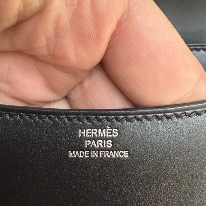 Stamps of Hermès 2021 Limited Edition Black Monsieur Studio Disco Mini Constance III 18 Bag