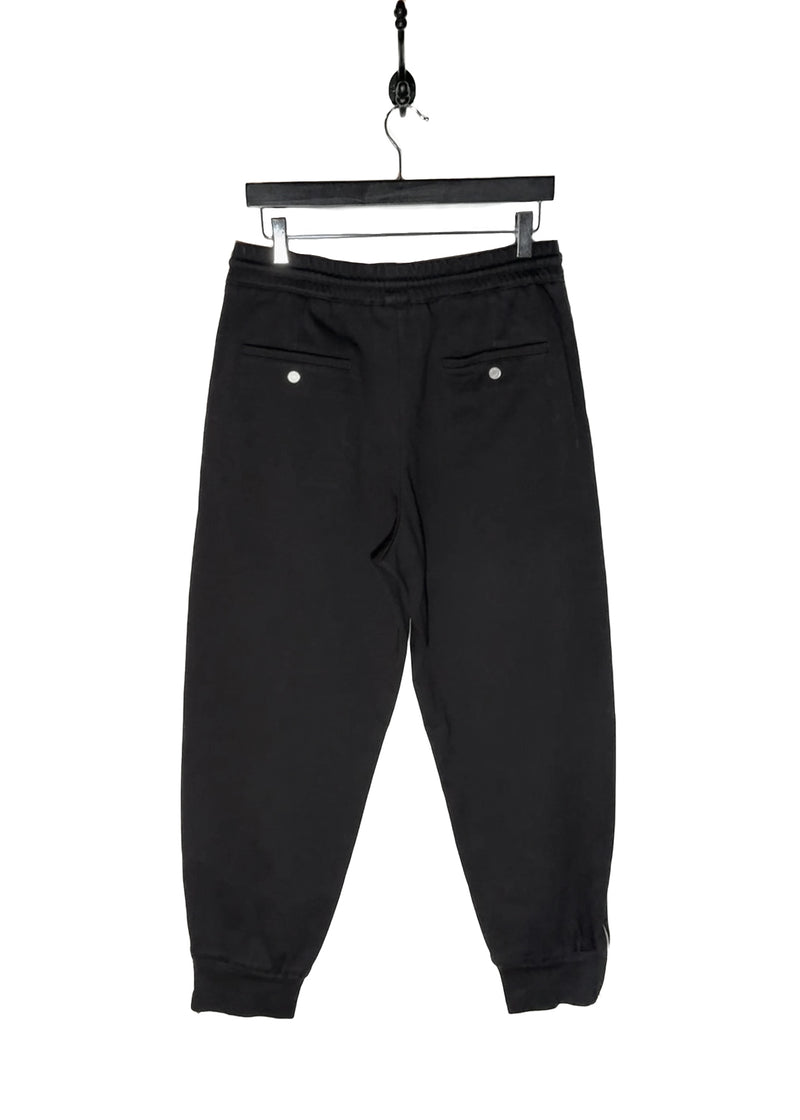 Back of Hermès Black Cotton Zippered Cuff Details Jogger Pants