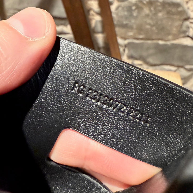 Hermès Black Leather Elda Wedges Espadrilles H Sandals