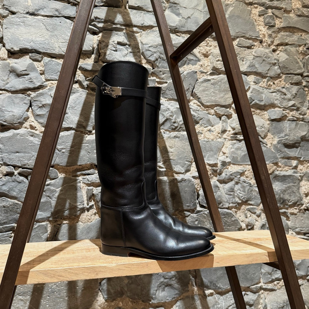 Main photo of Hermès Black Leather Jumping Riding Boots