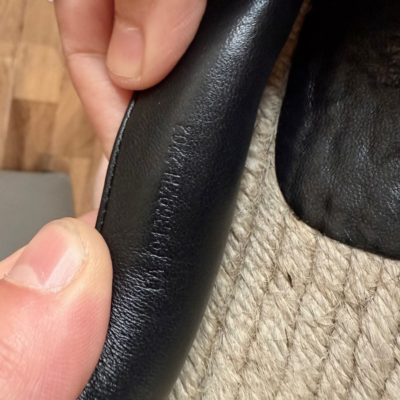 Stamps of Hermès Black Leather Trip H Mocassin Espadrilles