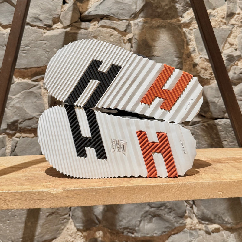 Branded outsole of Hermès Black Nylon Electric Criss Cross Sandals