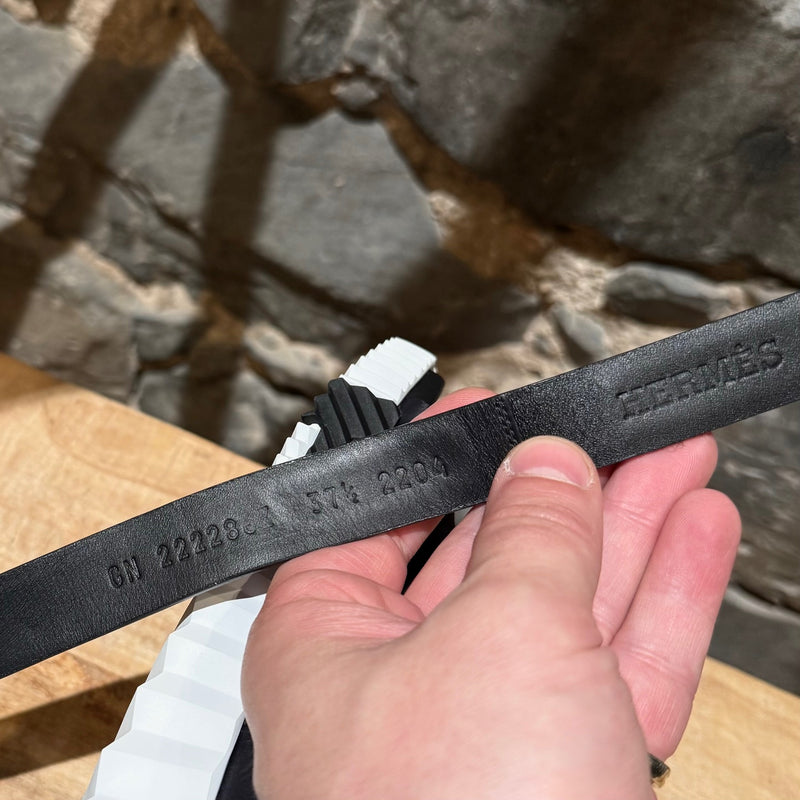 Stamps of Hermès Black Nylon Electric Criss Cross Sandals