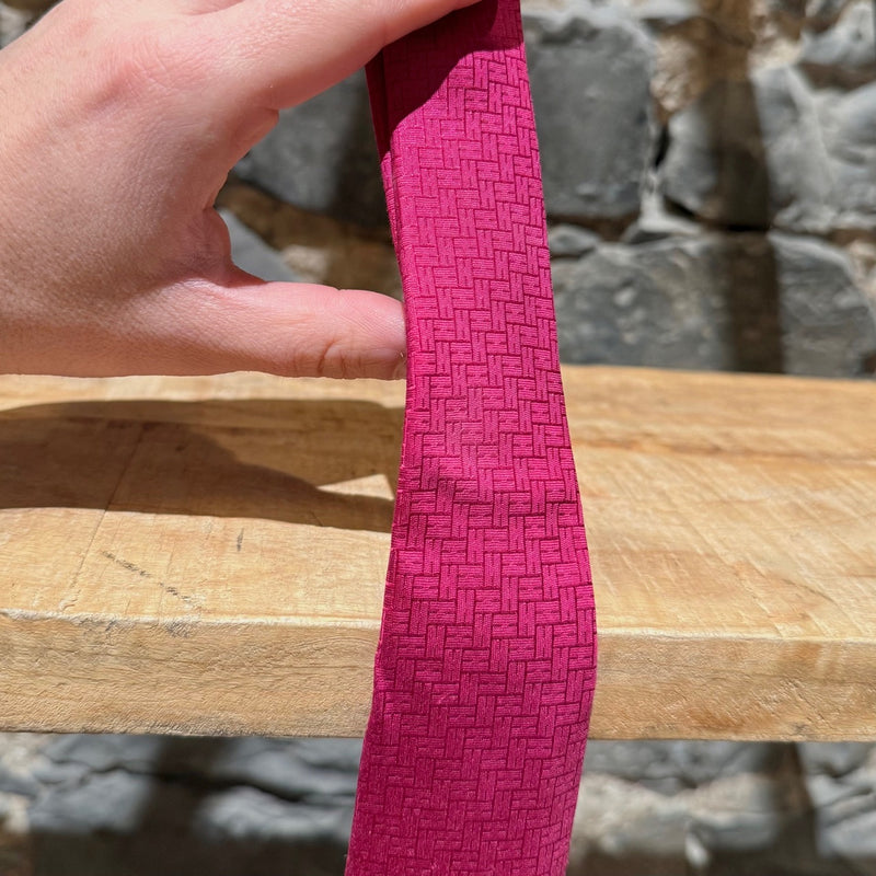 Hermès Fuchsia Tonal H Silk Tie