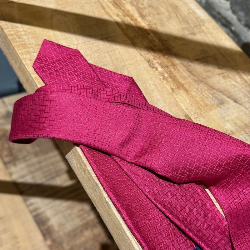 Hermès Fuchsia Tonal H Silk Tie