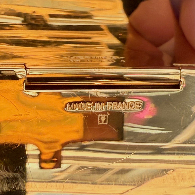 Engraved Hermès Pink Enamel Extra Wide Clic Clac H Gold Plated Bracelet