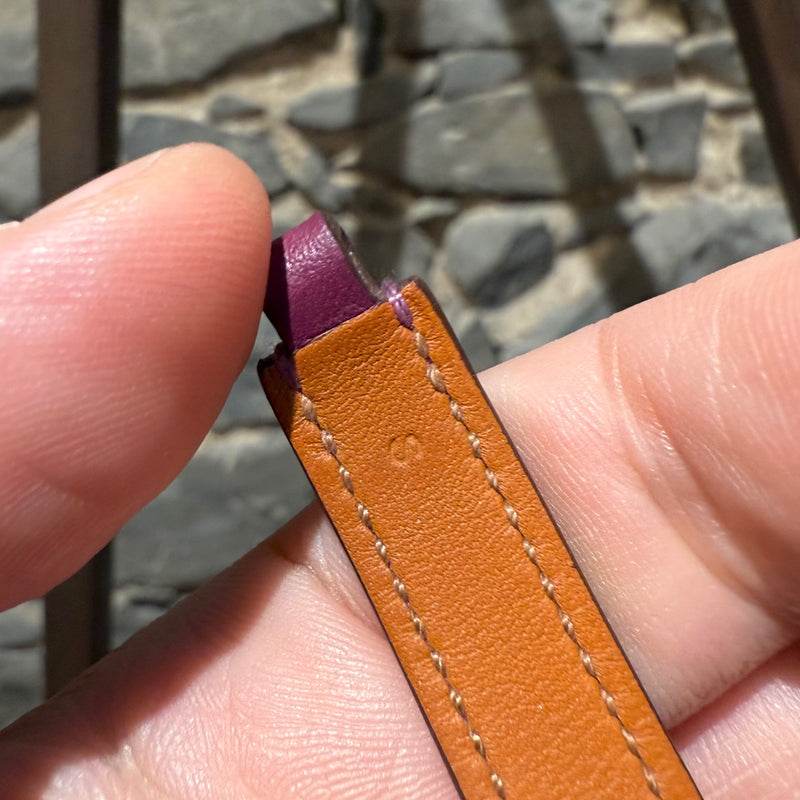 Hermès Purple Double Tour Rivale GHW Wrap Bracelet