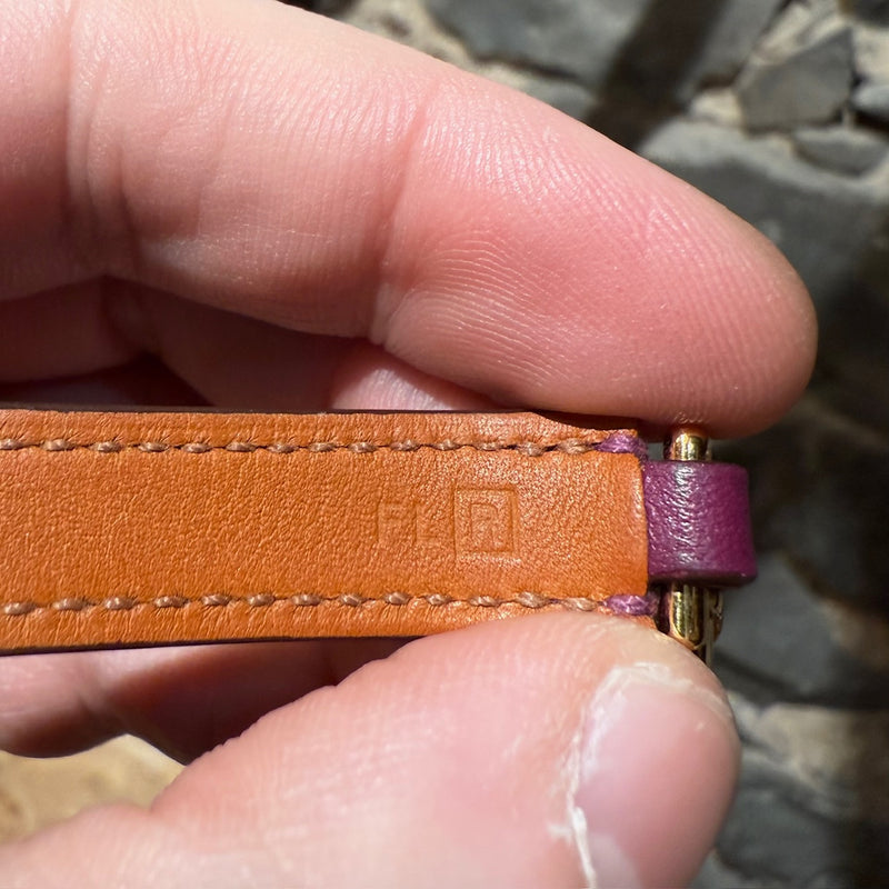 Hermès Purple Double Tour Rivale GHW Wrap Bracelet