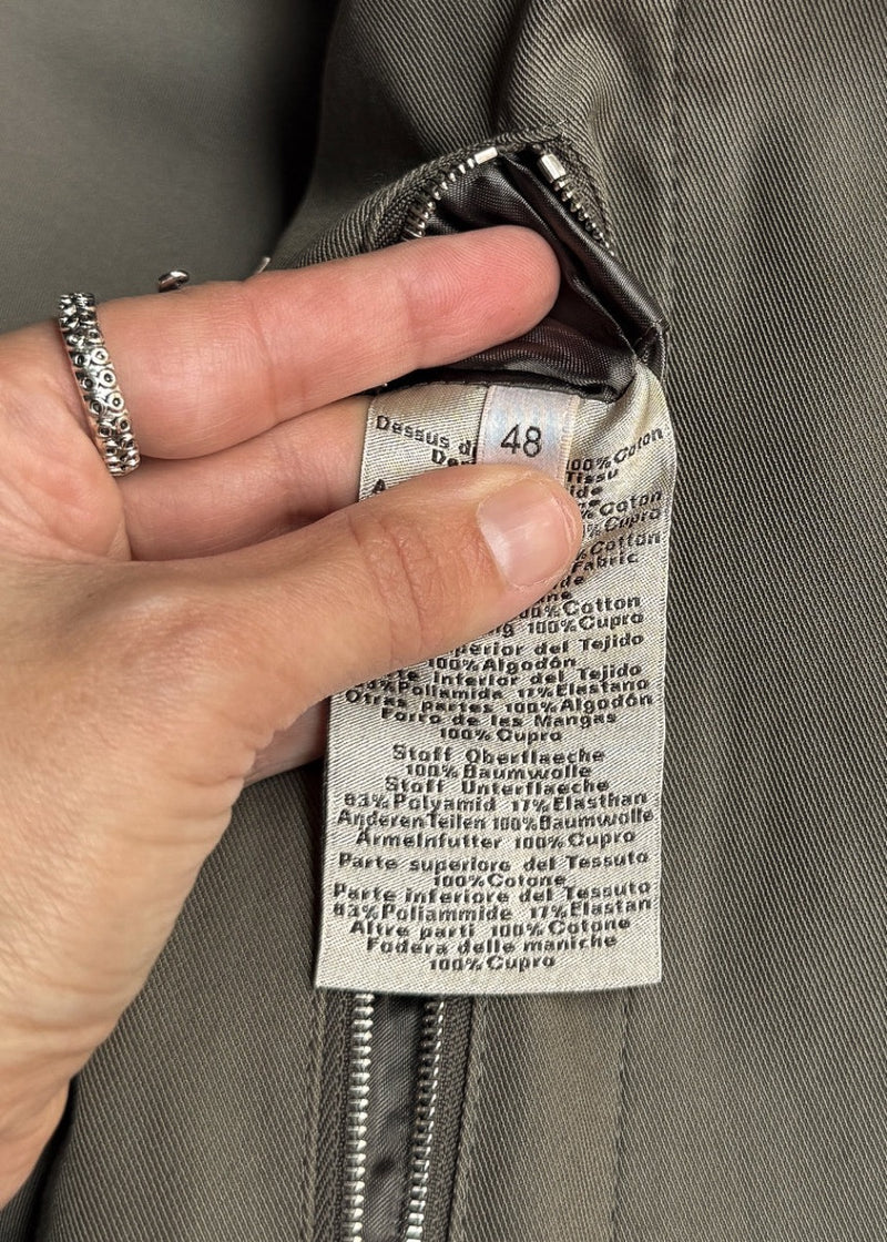 Labels of Hermès Straight Cut Zipped Cotton Jacket