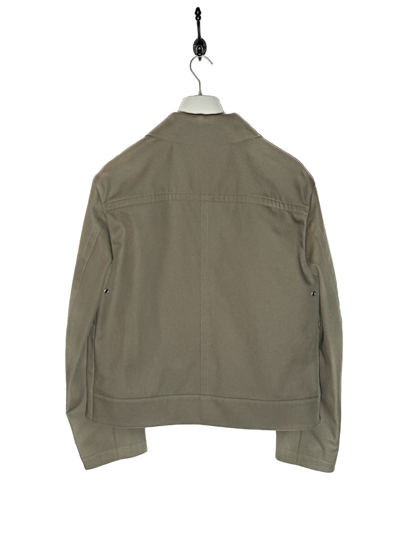 Back view of Hermès Straight Cut Zipped Cotton Jacket