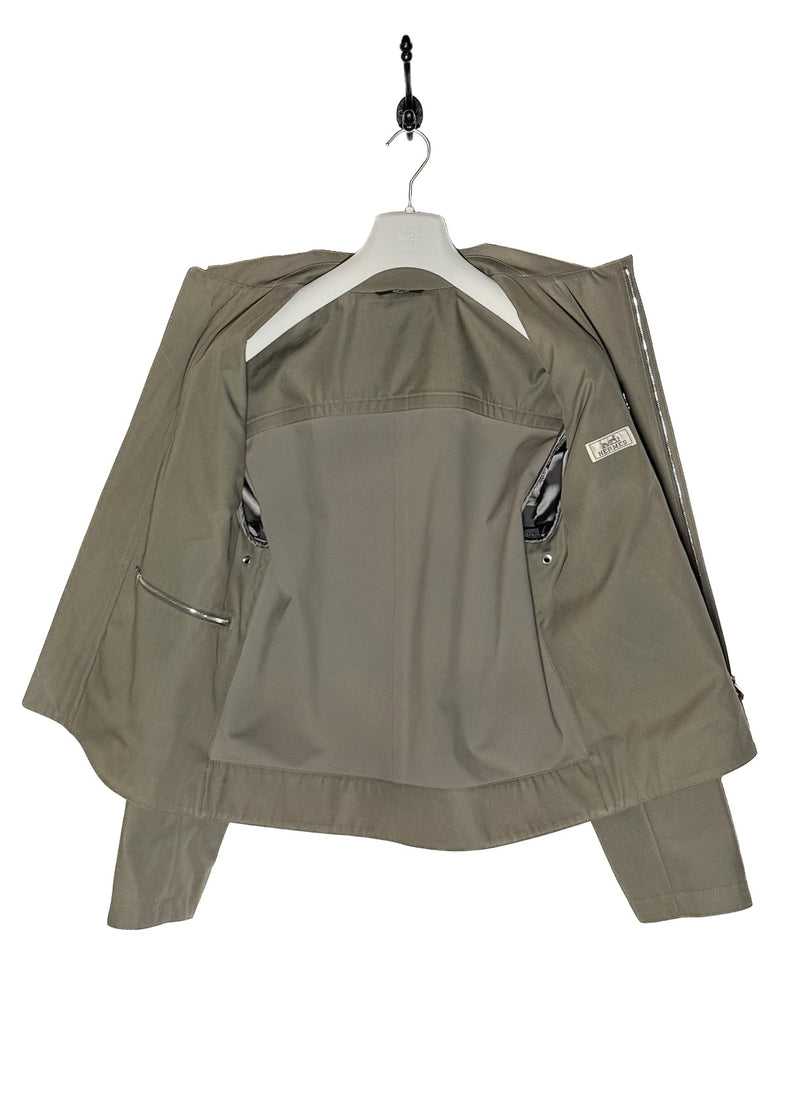 Interior of Hermès Straight Cut Zipped Cotton Jacket