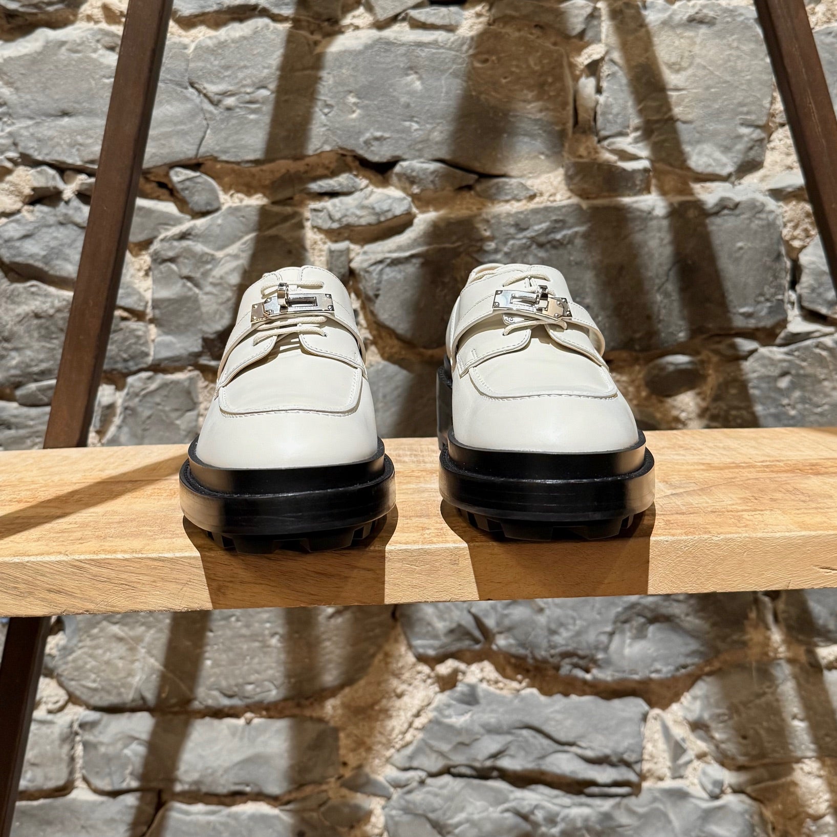 Giày Nữ Hermes Royal Loafer 'Blanc' H212214Z-90400 Giày Nữ Hermes Royal Loafer 'Blanc' H212214Z-90400