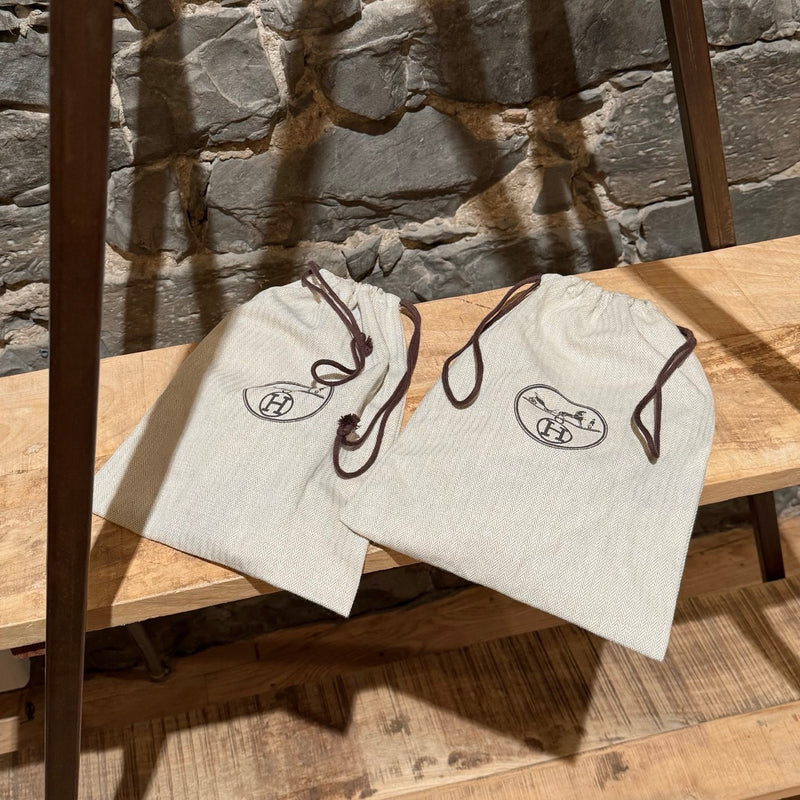 Branded dustbags of Hermès Yellow Ancone Thalassa Chaine d'Ancre Sandals