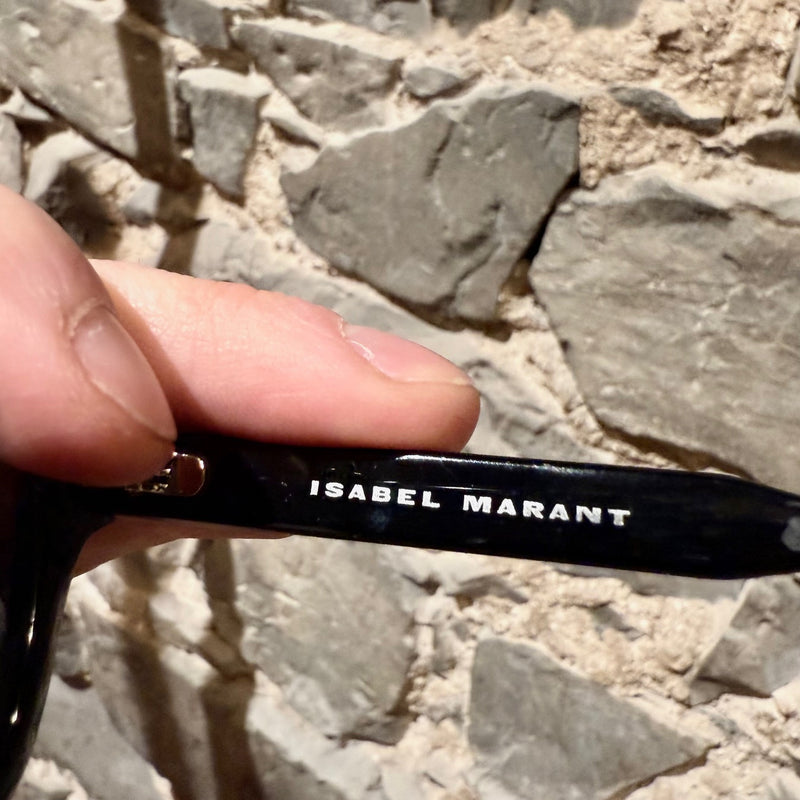 Brand print logo inside a branch of Isabel Marant IM0110 Black Rectangular Sunglasses