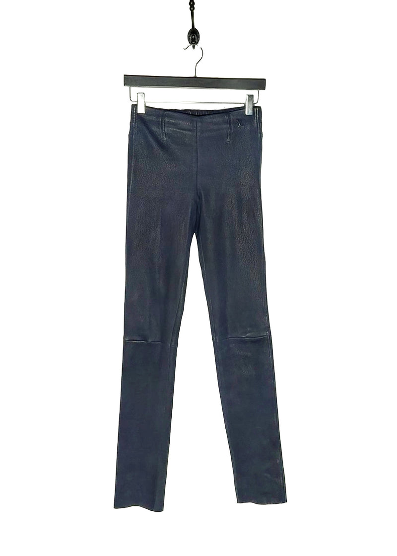 Main photo of Louis Vuitton 2013 Navy Blue Lambskin Leather Leggings