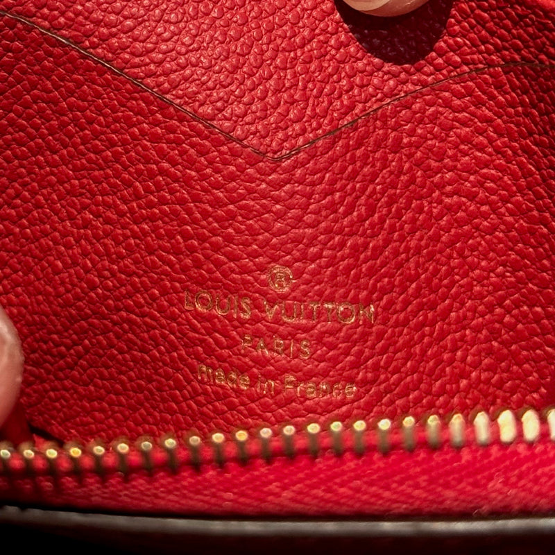 Louis Vuitton 2019 Red Empreinte Leather Zip Around Compact Wallet