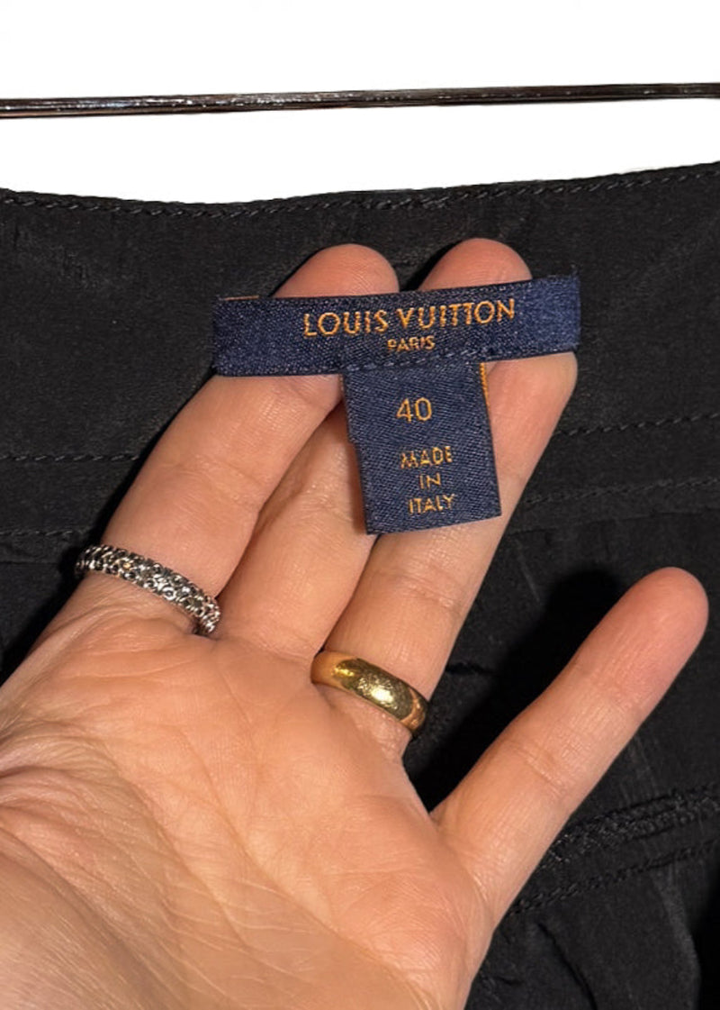 Labels of Louis Vuitton 2020 Black Monogram Pocket Cargo Track Pants