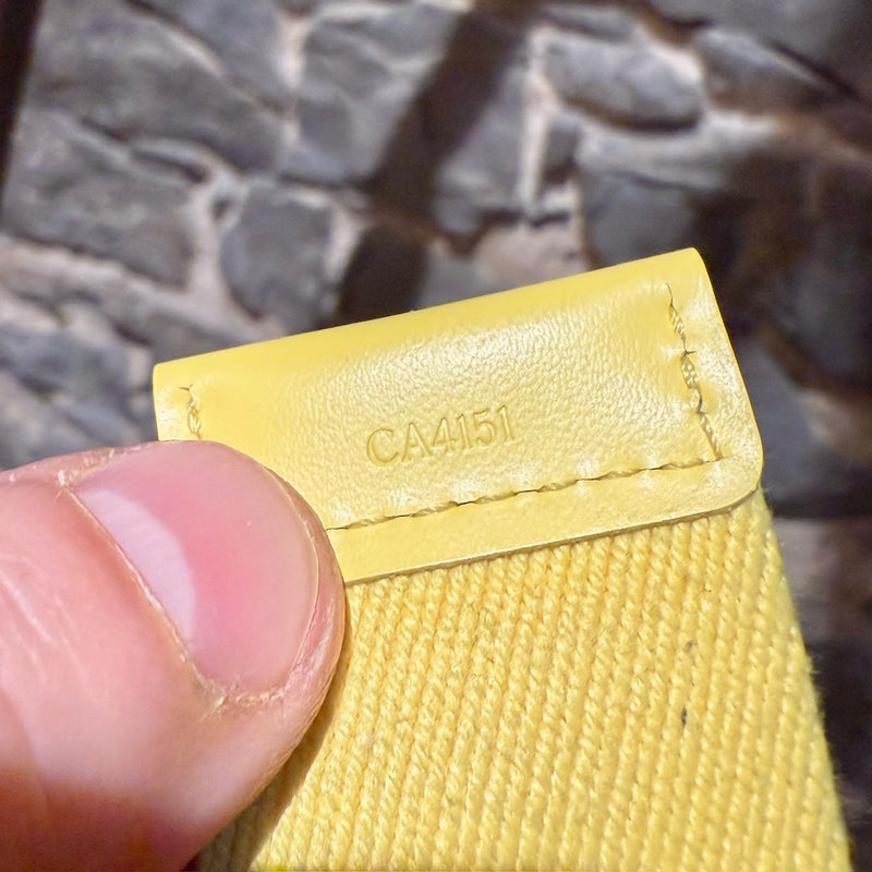 Louis Vuitton Bengal Inventeur Yellow Nylon Logo Belt