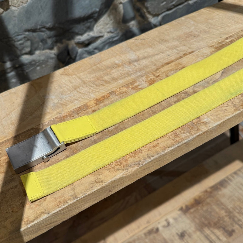 Louis Vuitton Bengal Inventeur Yellow Nylon Logo Belt