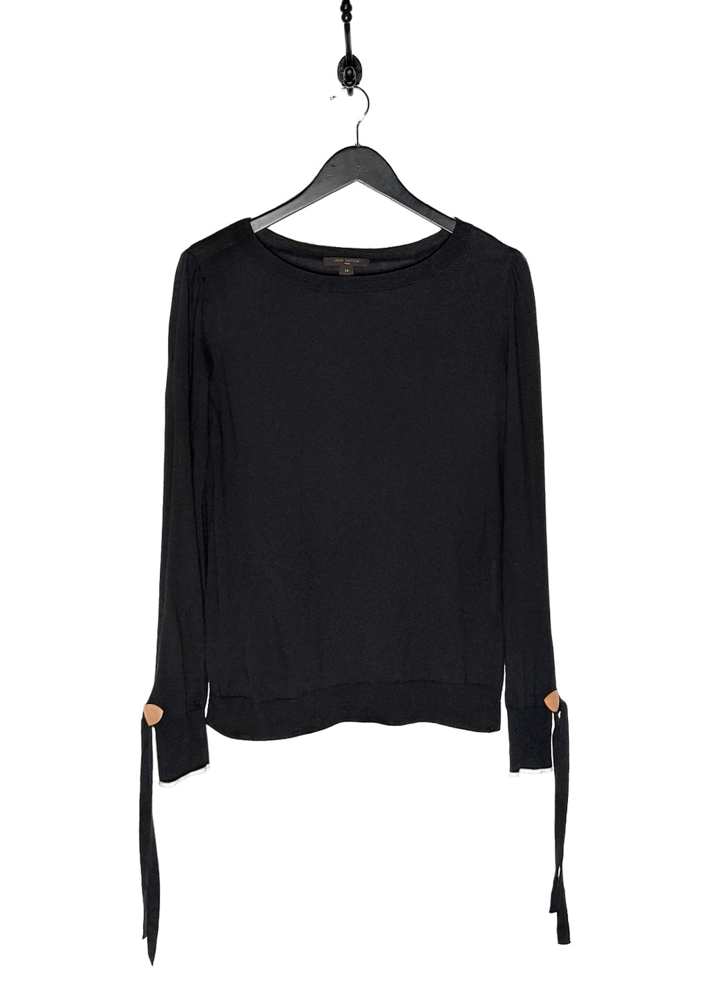 Main photo of Louis Vuitton Black Cashmere Wool Open Arms Thin Sweater