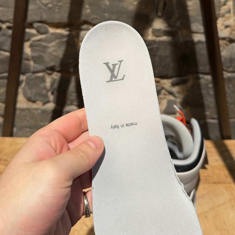 Branded insole of Louis Vuitton Black Grey LV Trainer 408 High-top Sneakers