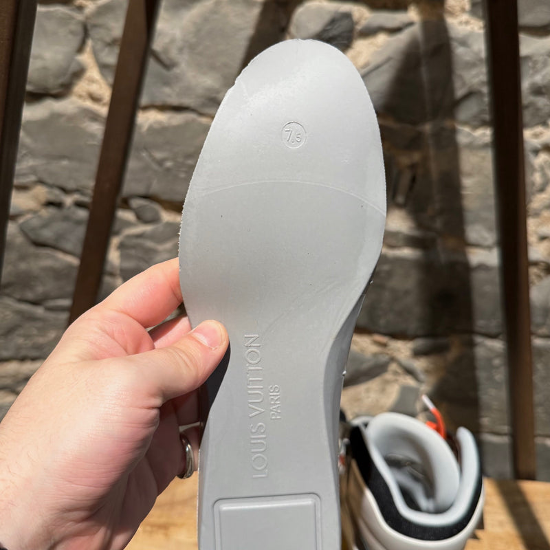 Branded insole of Louis Vuitton Black Grey LV Trainer 408 High-top Sneakers