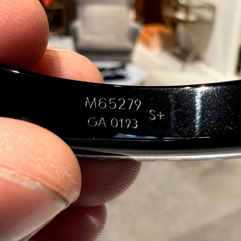 Louis Vuitton Black Inclusion Art Deco Bangle Bracelet