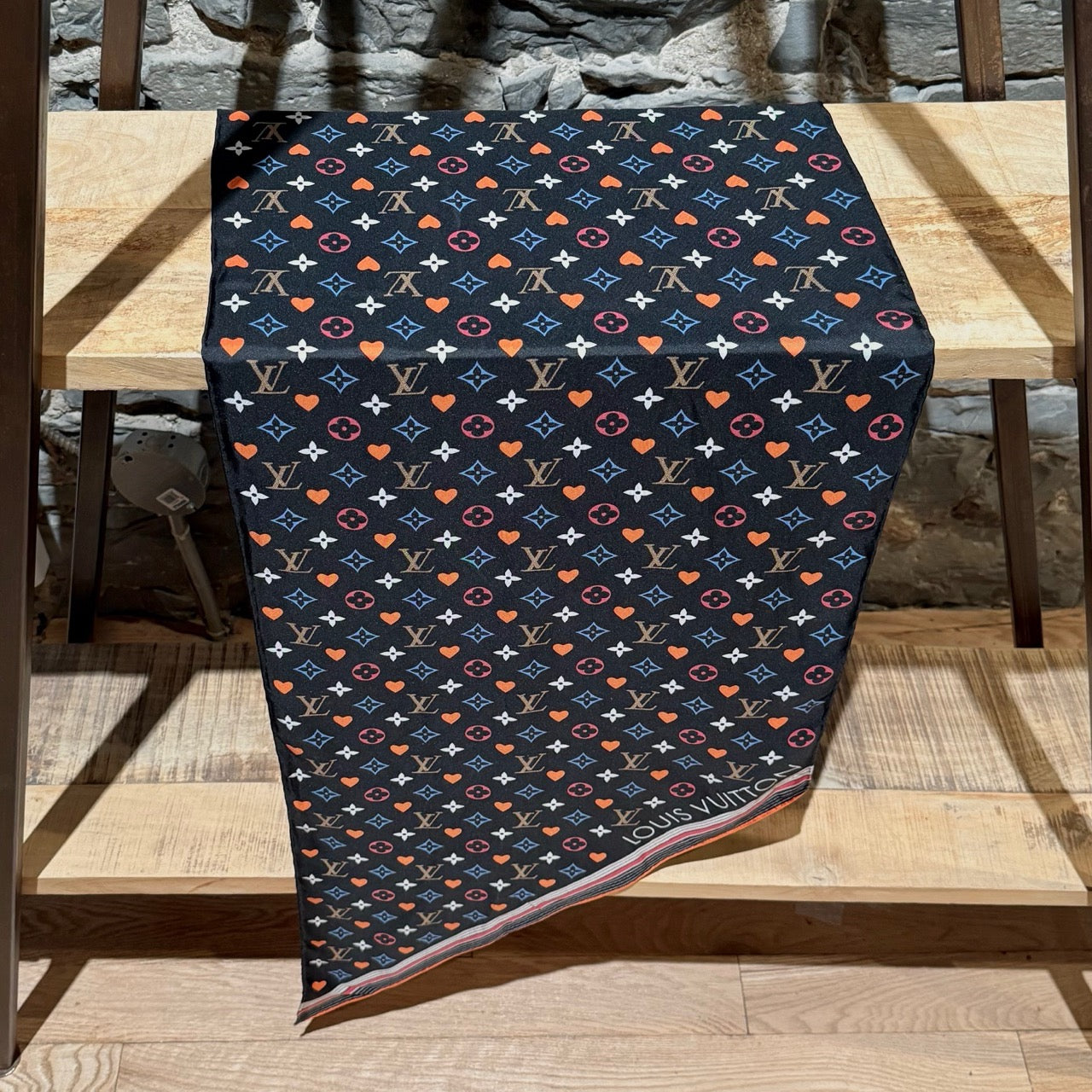 Print Louis Vuitton Tablecloth Louis Vuitton Black Monogram Heart