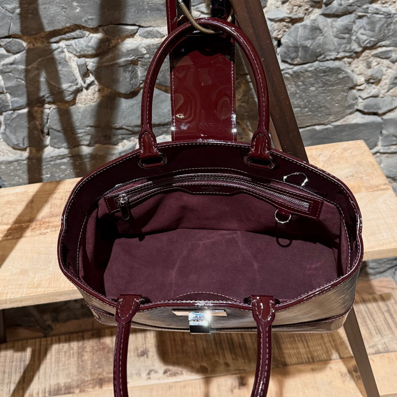 Sac à main Louis Vuitton Mirabeau PM bordeaux en cuir Épi Électrique