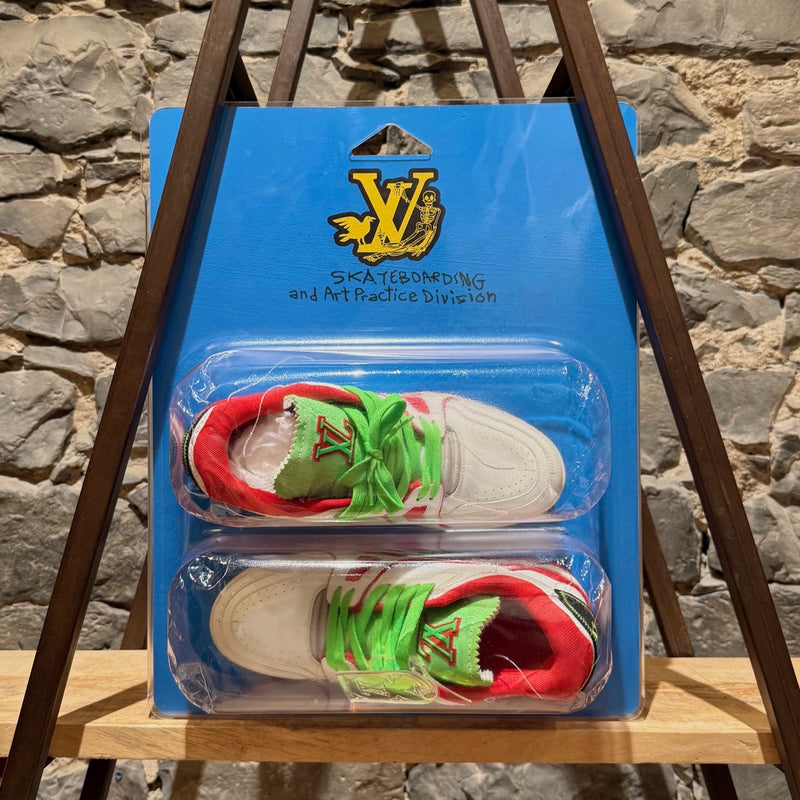 Packaging of Louis Vuitton FW21 White Soho Exclusive Upcycled Trainer Sneakers