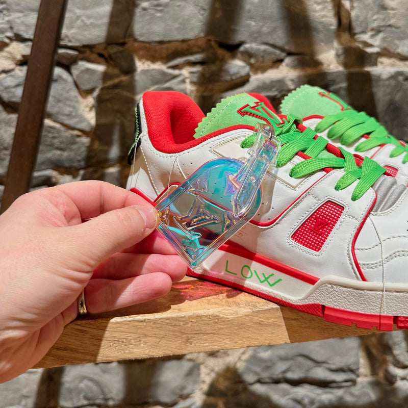 Tag of Louis Vuitton FW21 White Soho Exclusive Upcycled Trainer Sneakers