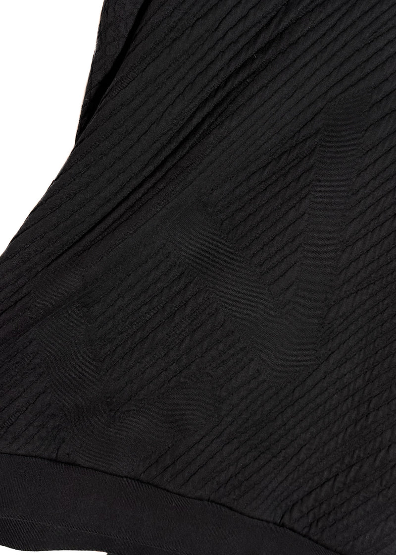 Branded detail of Louis Vuitton FW22 Black Quilted Logo Stripe Pattern Sweatshirt