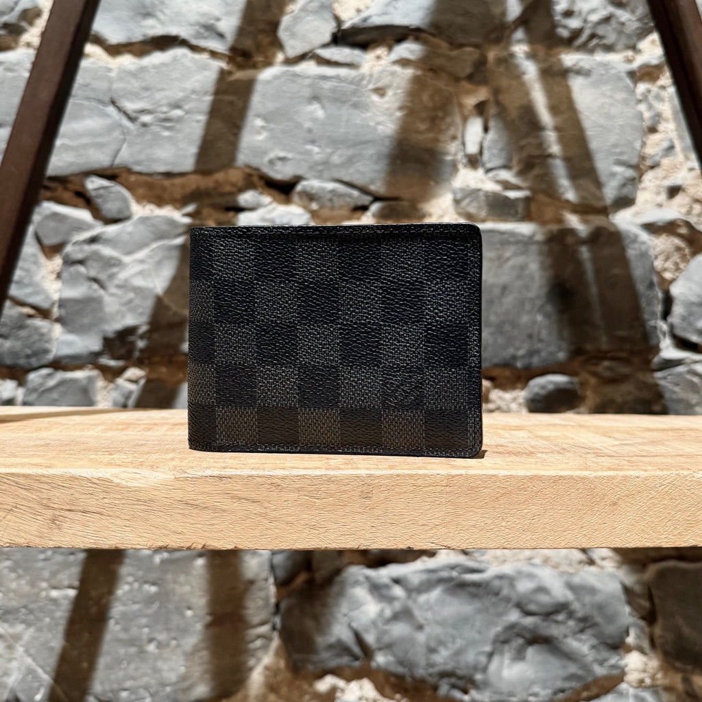 Front view of Louis Vuitton Graphite Damier Bifold Wallet