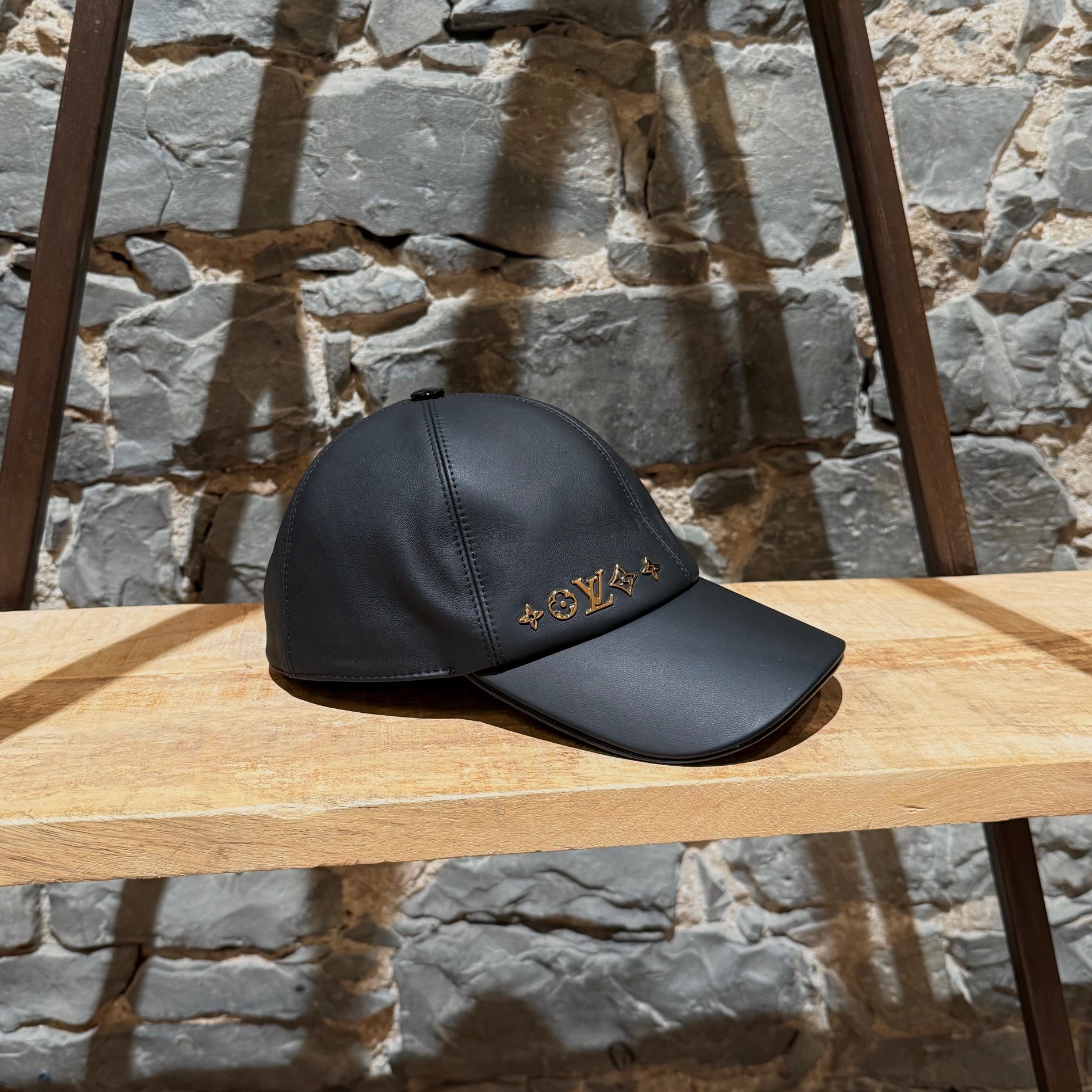 Leather Cap Lv Hat Mens Monogram Shadow Cap S00 Men Accessories