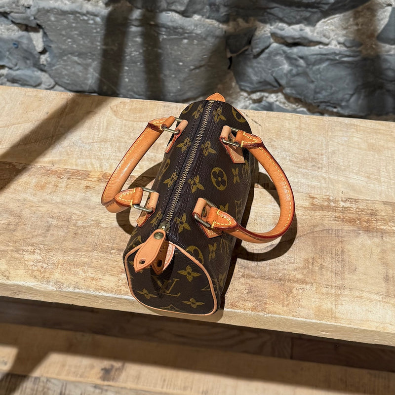 Louis Vuitton Vintage 1998 Brown Monogram Mini Speedy HL Handbag