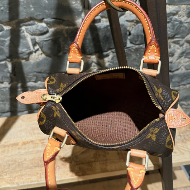 Louis Vuitton Vintage 1998 Brown Monogram Mini Speedy HL Handbag