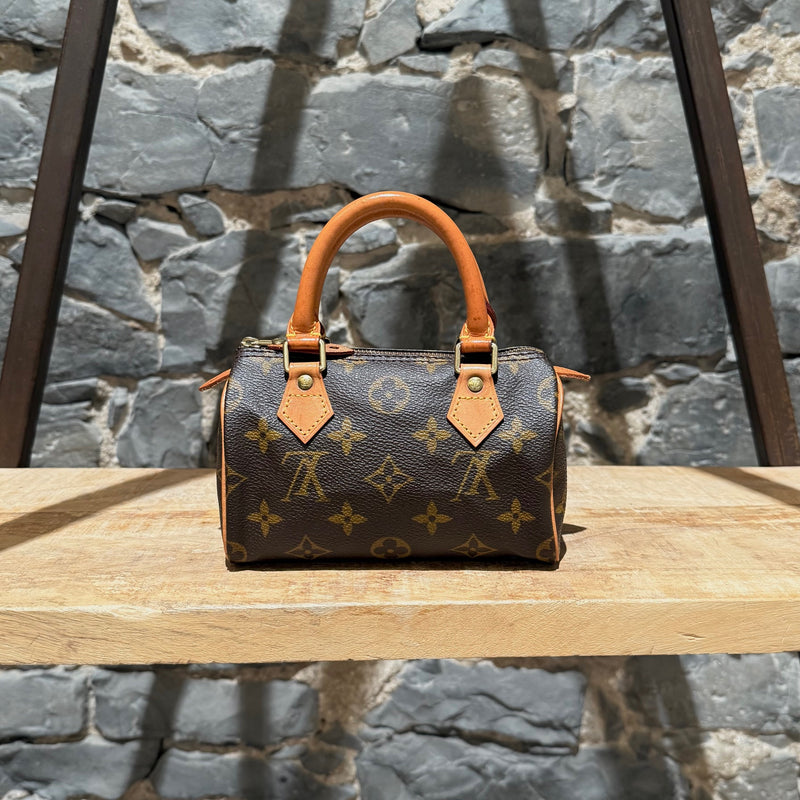 Louis Vuitton Vintage 1998 Brown Monogram Mini Speedy HL Handbag