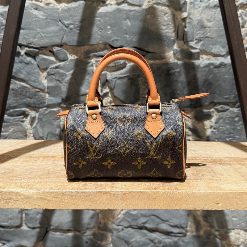 Louis Vuitton Vintage 1998 Brown Monogram Mini Speedy HL Handbag