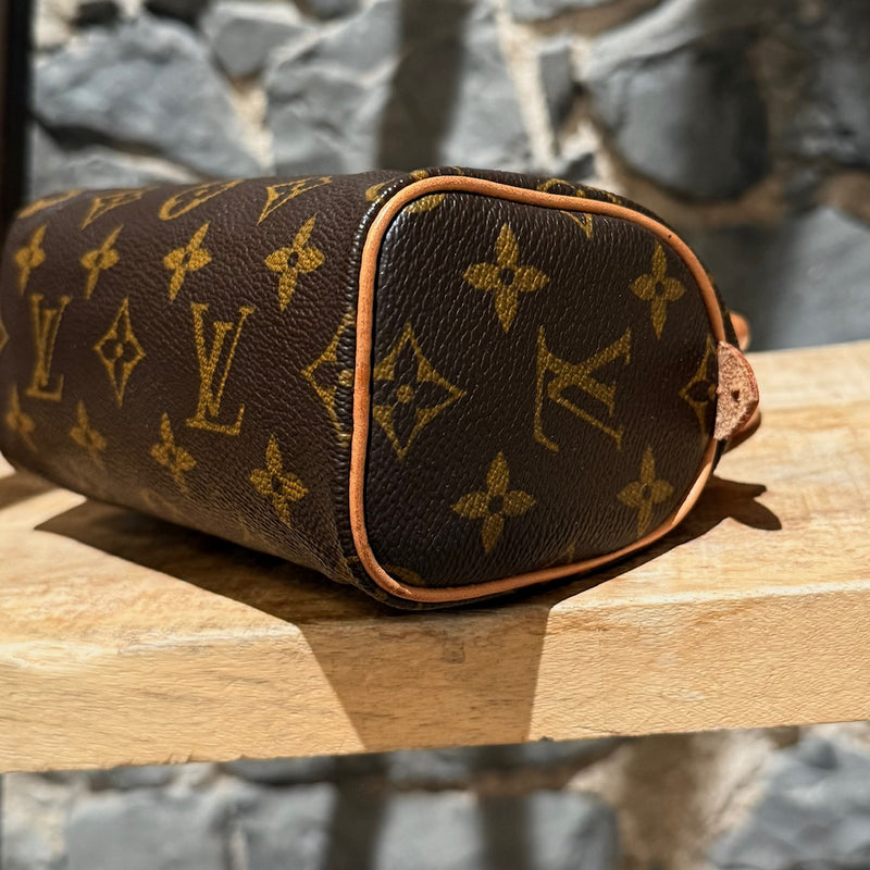Louis Vuitton Vintage 1998 Brown Monogram Mini Speedy HL Handbag