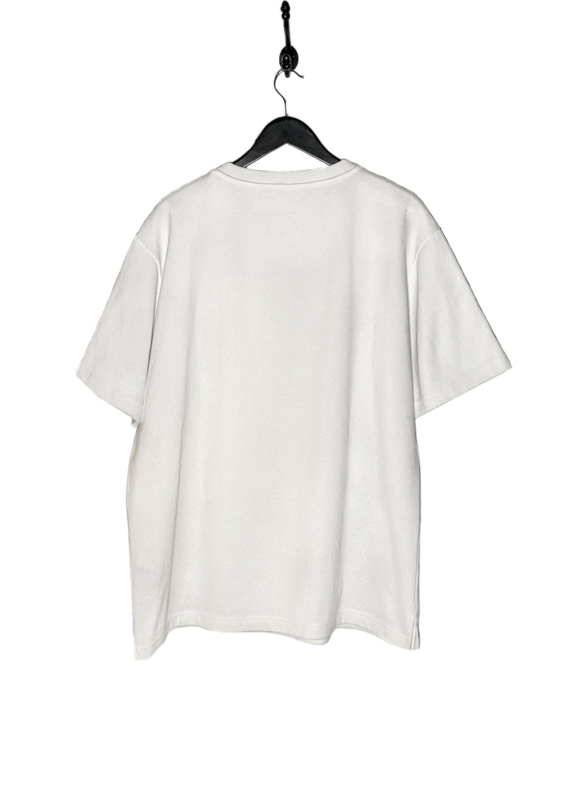 Back of Louis Vuitton White Monogram Piqué Signature 3D Pocket T-shirt