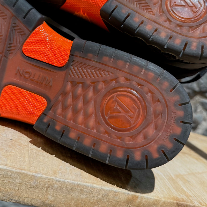 Branding on Louis Vuitton x Lucien Clark Black Suede "A View" Sneakers