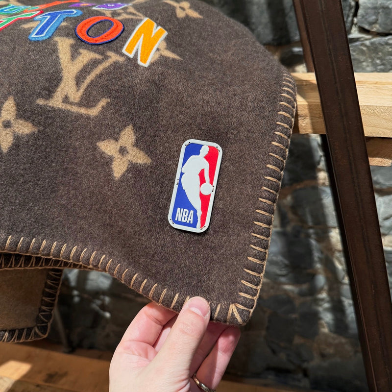 Louis Vuitton x NBA Lettering Brown Wool Cashmere Neo Monogram Blanket