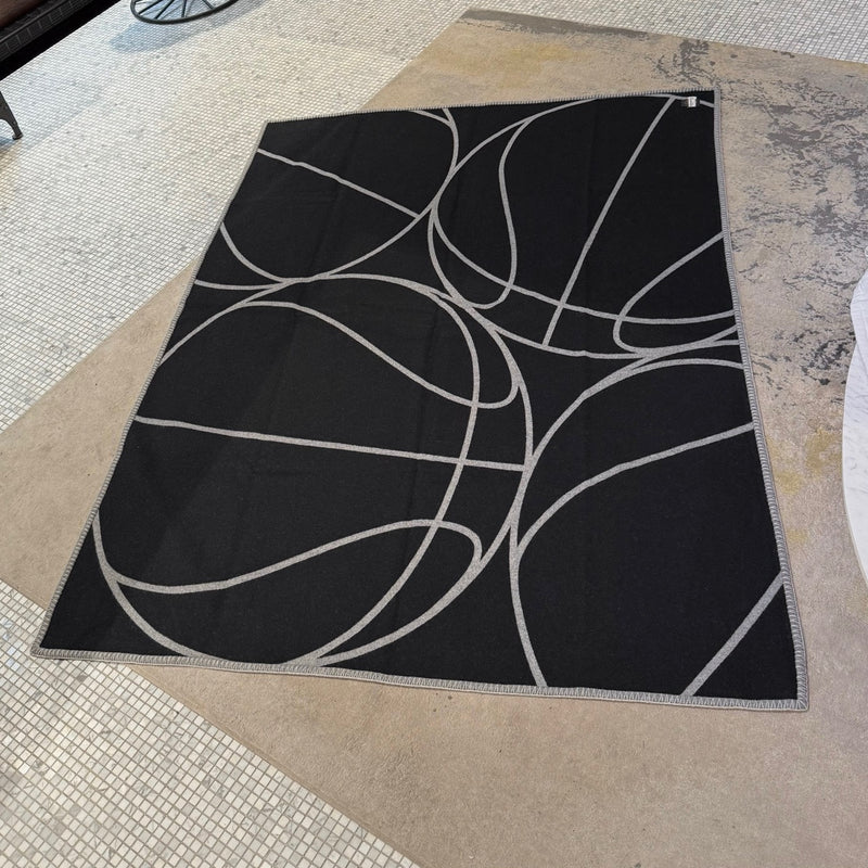 Louis Vuitton x NBA Wool Cashmere Grey Black Basket Court Blanket